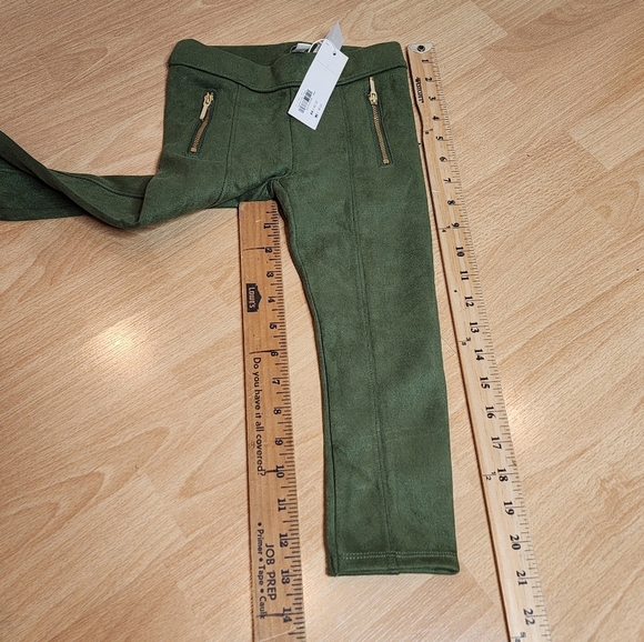NWT Janie and Jack Faux Suede Green Pull On Pants Kids Size 3 - Picture 6 of 11